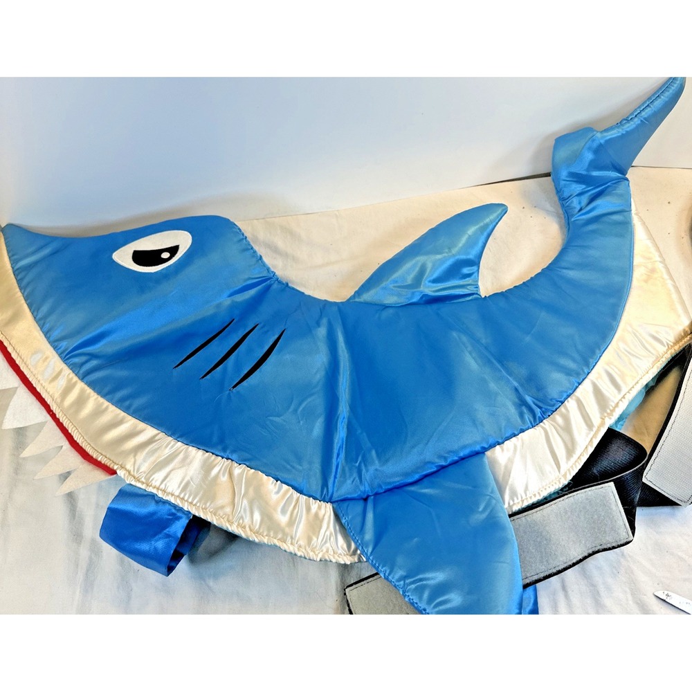 Blue Baby Shark Dog Halloween Costume L Blue Large Canine EUC*
